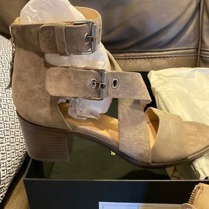 Rag and Bone Madrid Sandal- warm Grey Suede size 10 - lightly used